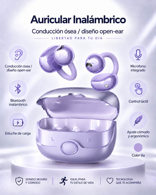Auriculares Sport Purple On ear CLIP
